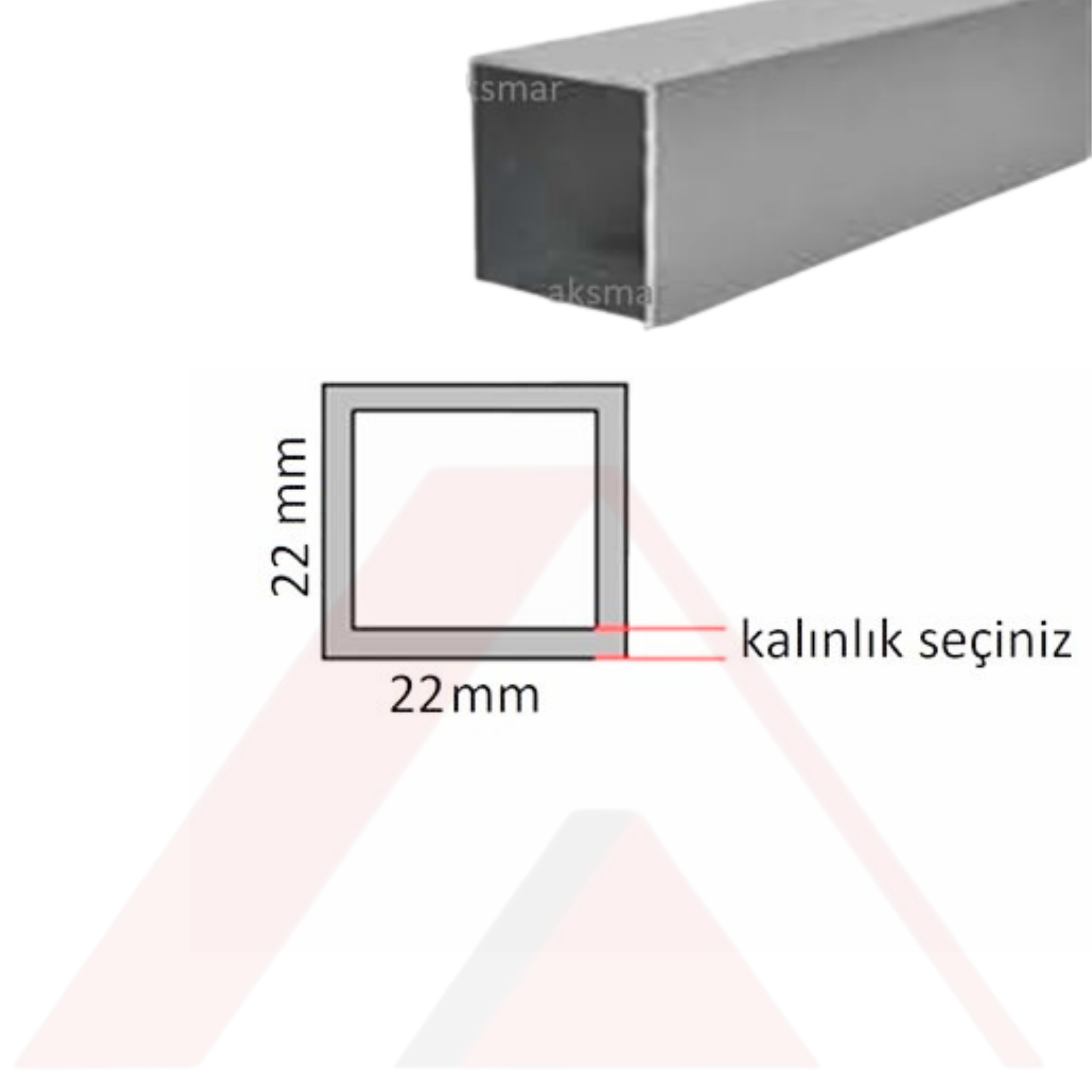 Aluminyum Kutu Profil 22x22