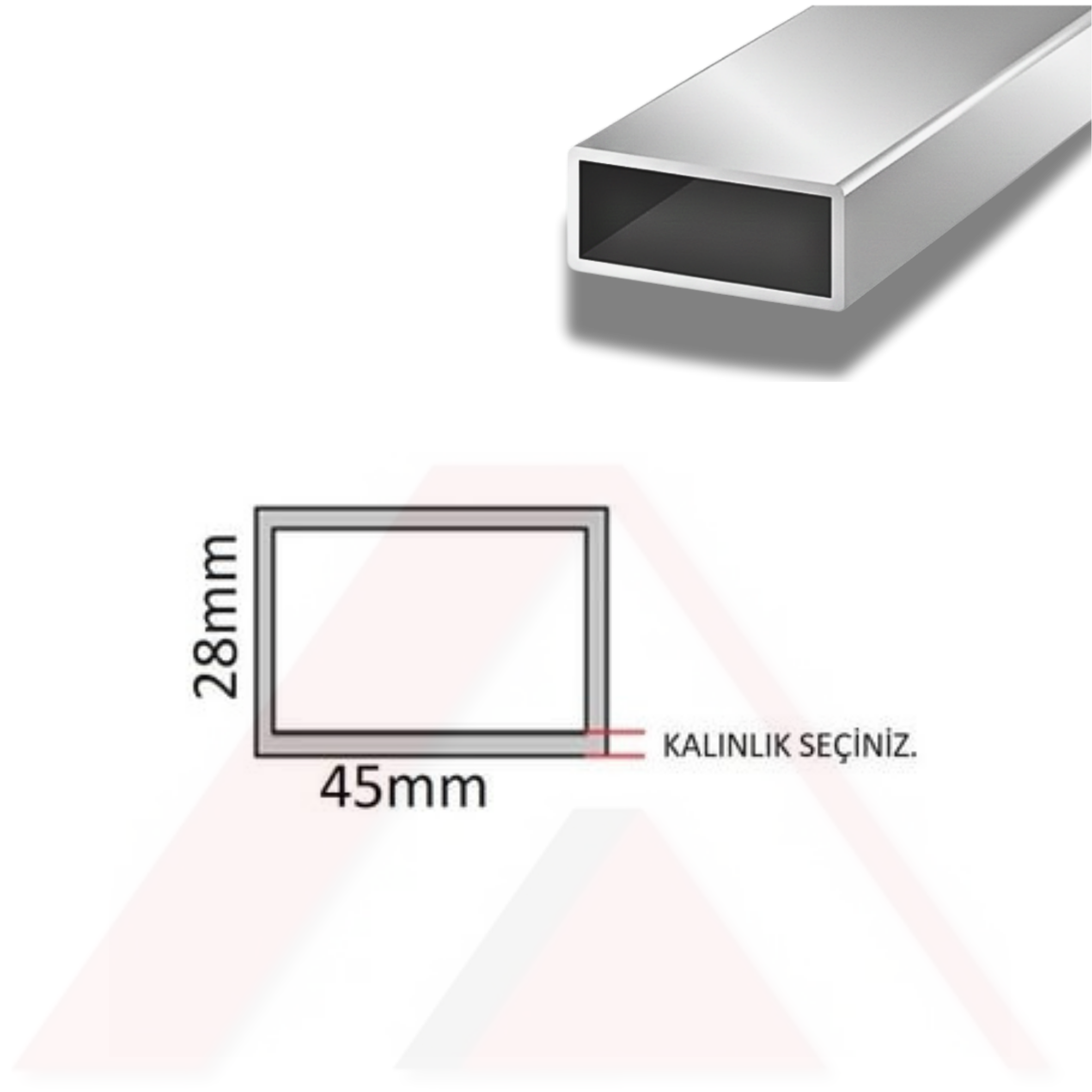 Aluminyum Kutu Profil 45x28