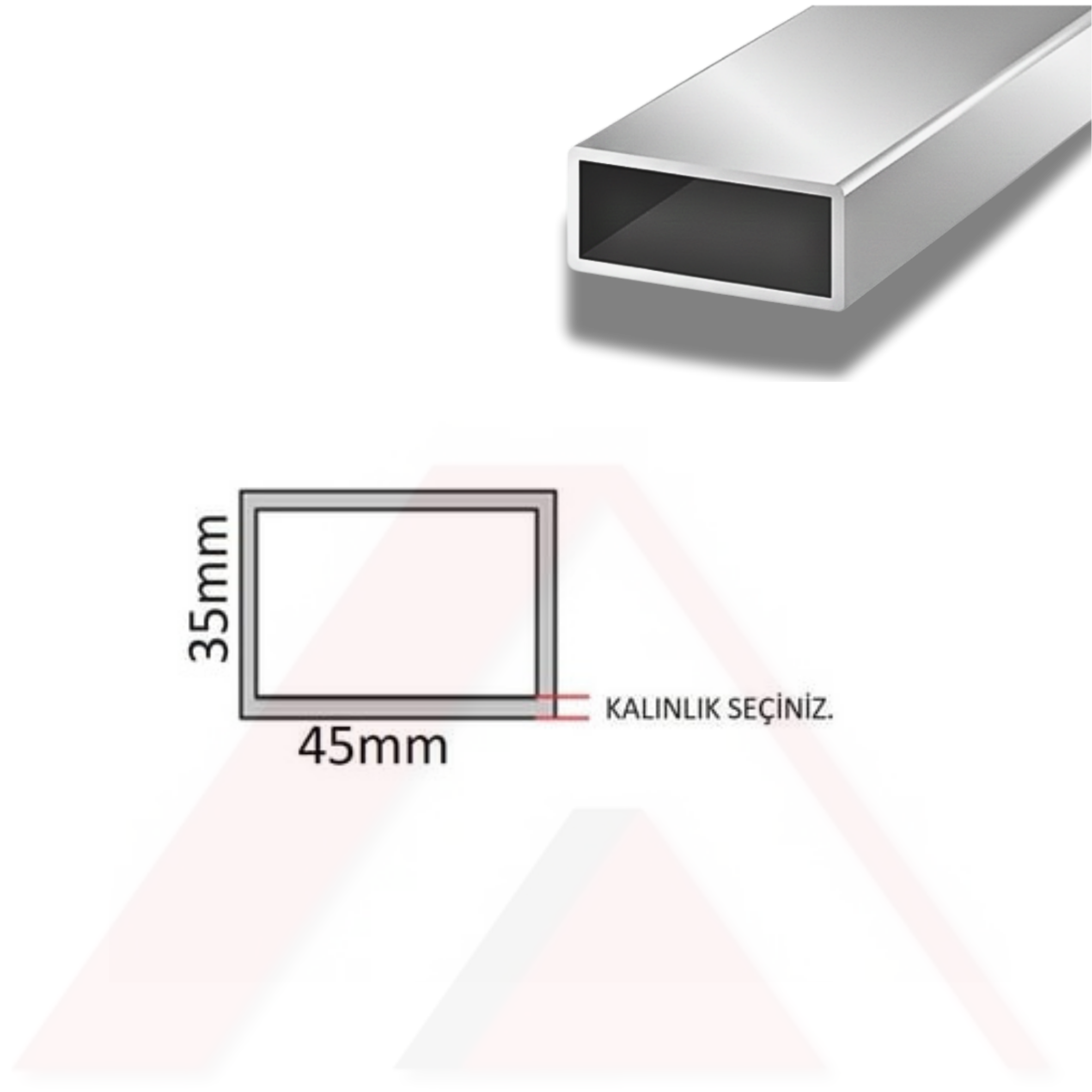 Aluminyum Kutu Profil 45x35