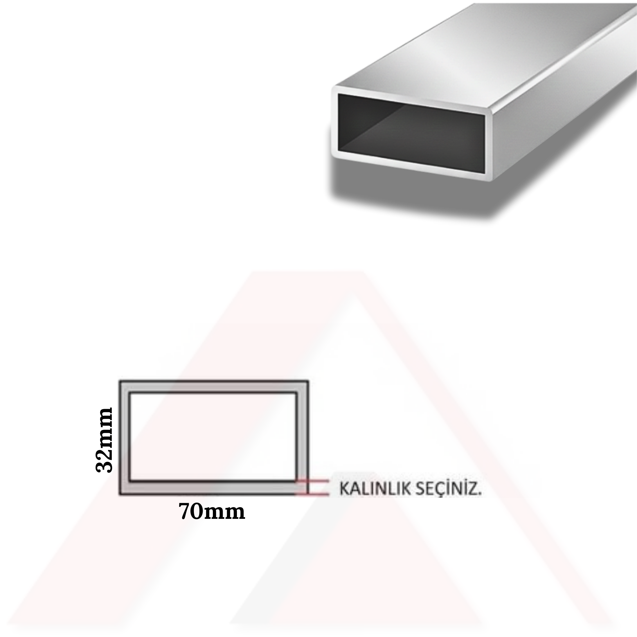 Aluminyum Kutu Profil 70x32