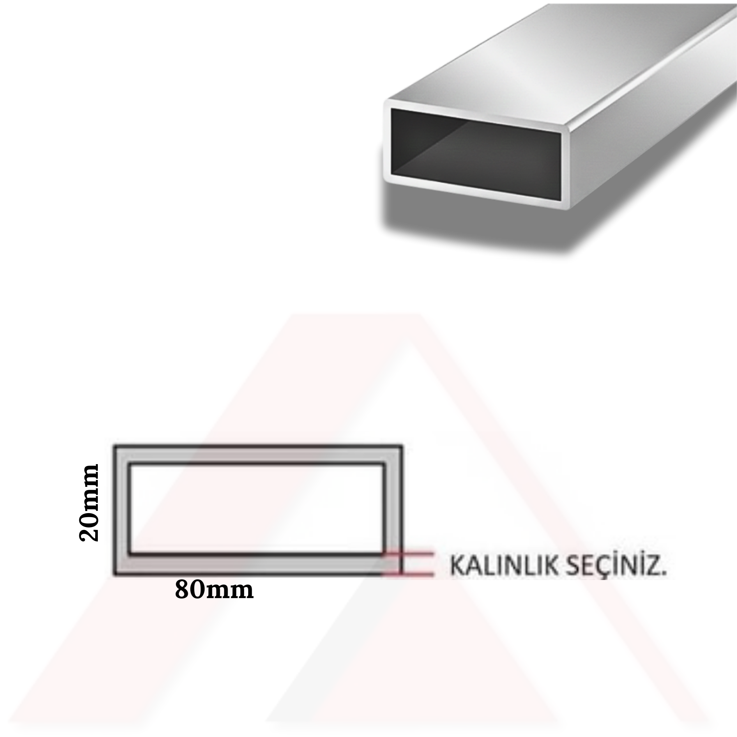 Aluminyum Kutu Profil 80x20