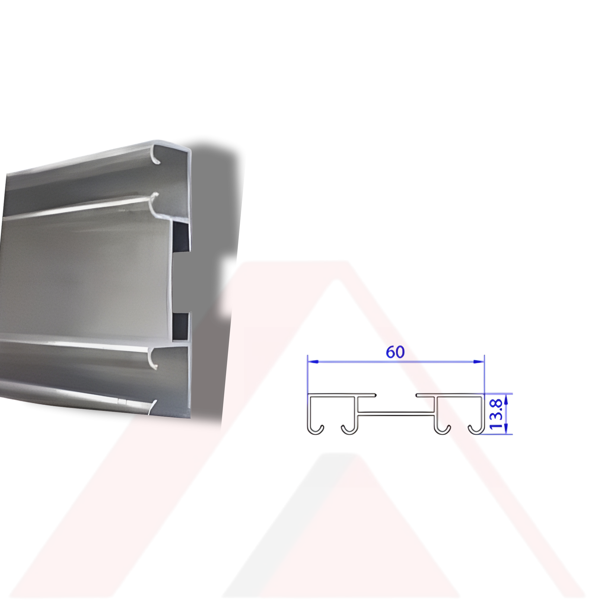 ALUMİNYUM PERDE RAYI 2 Lİ