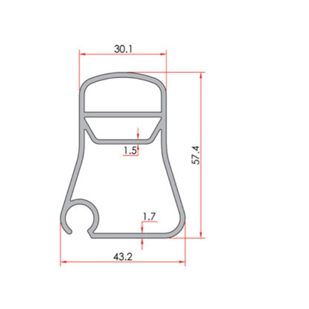 ALUMİNYUM TENTE YÜKSEK PERFORMANS İNCE KUMAŞ TAŞIYICI PROFİLİ