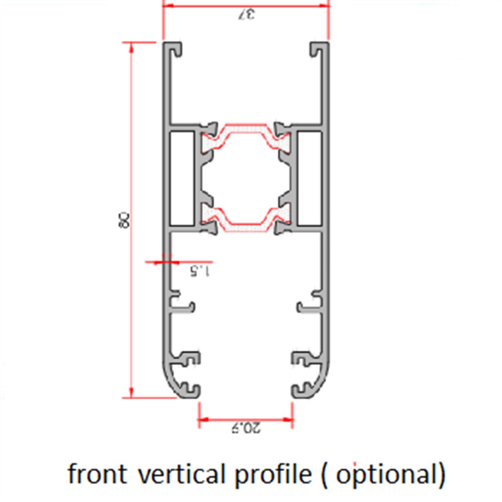 AS55 PVC KANALLI ALIN KİLİT PROFİLİ 