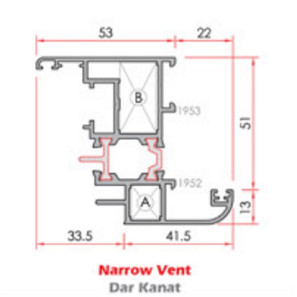 AWR64 PENCERE KANAT PROFİLİ