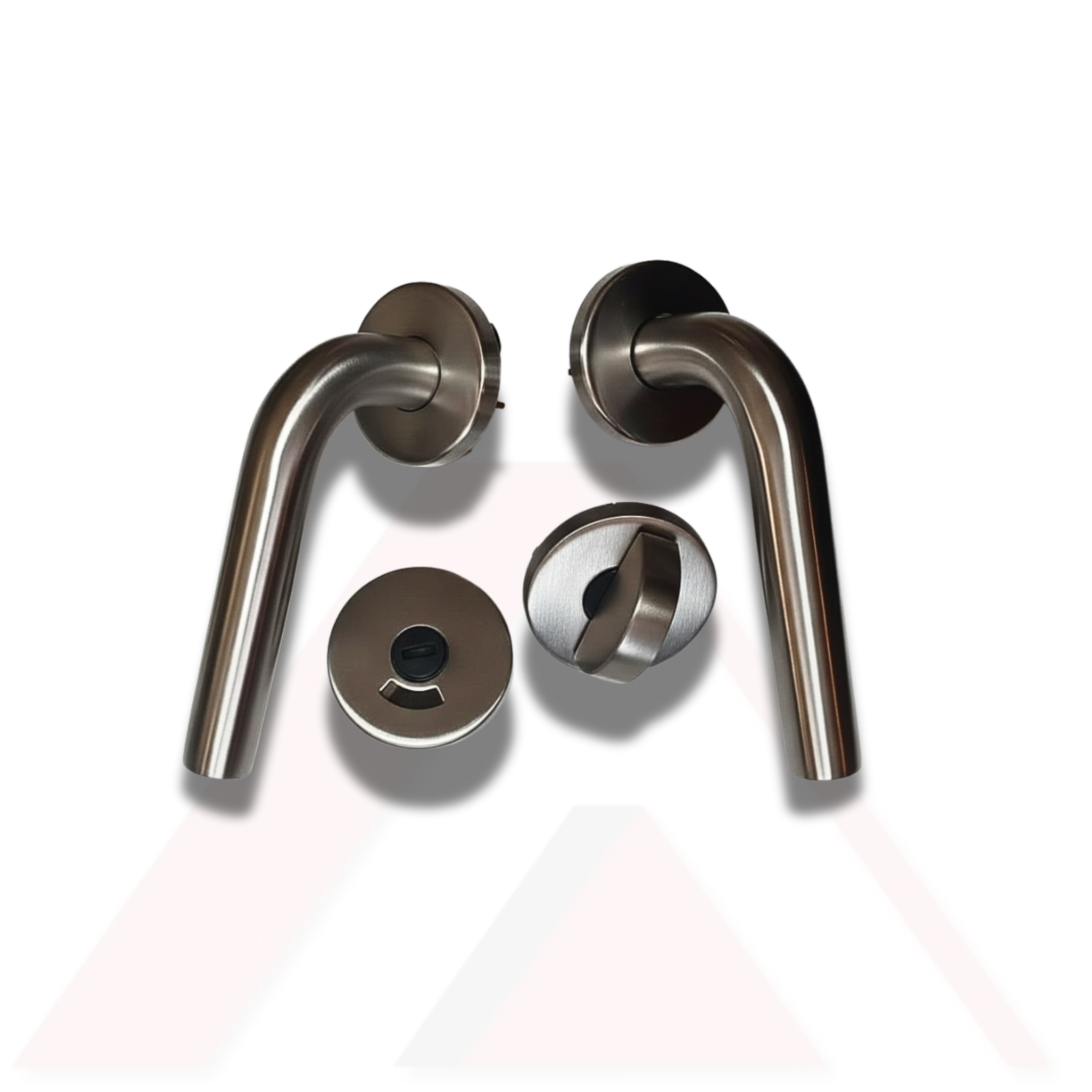 BKS PASLANMAZ WC YUVARLAK ROZETLİ KAPI KOLU 8 mm NIRO MATT