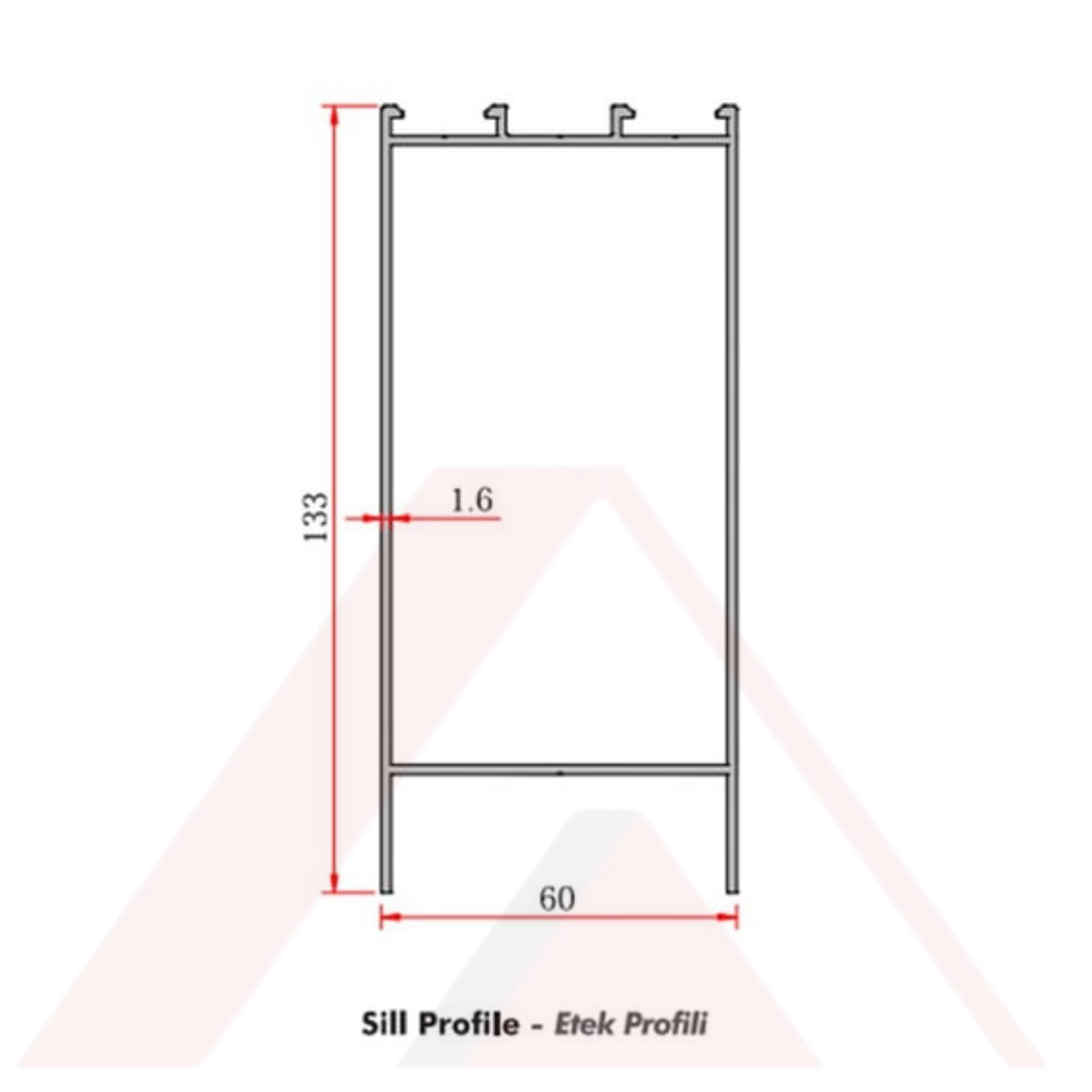 C60 ALUMİNYUM ETEK PROFİLİ