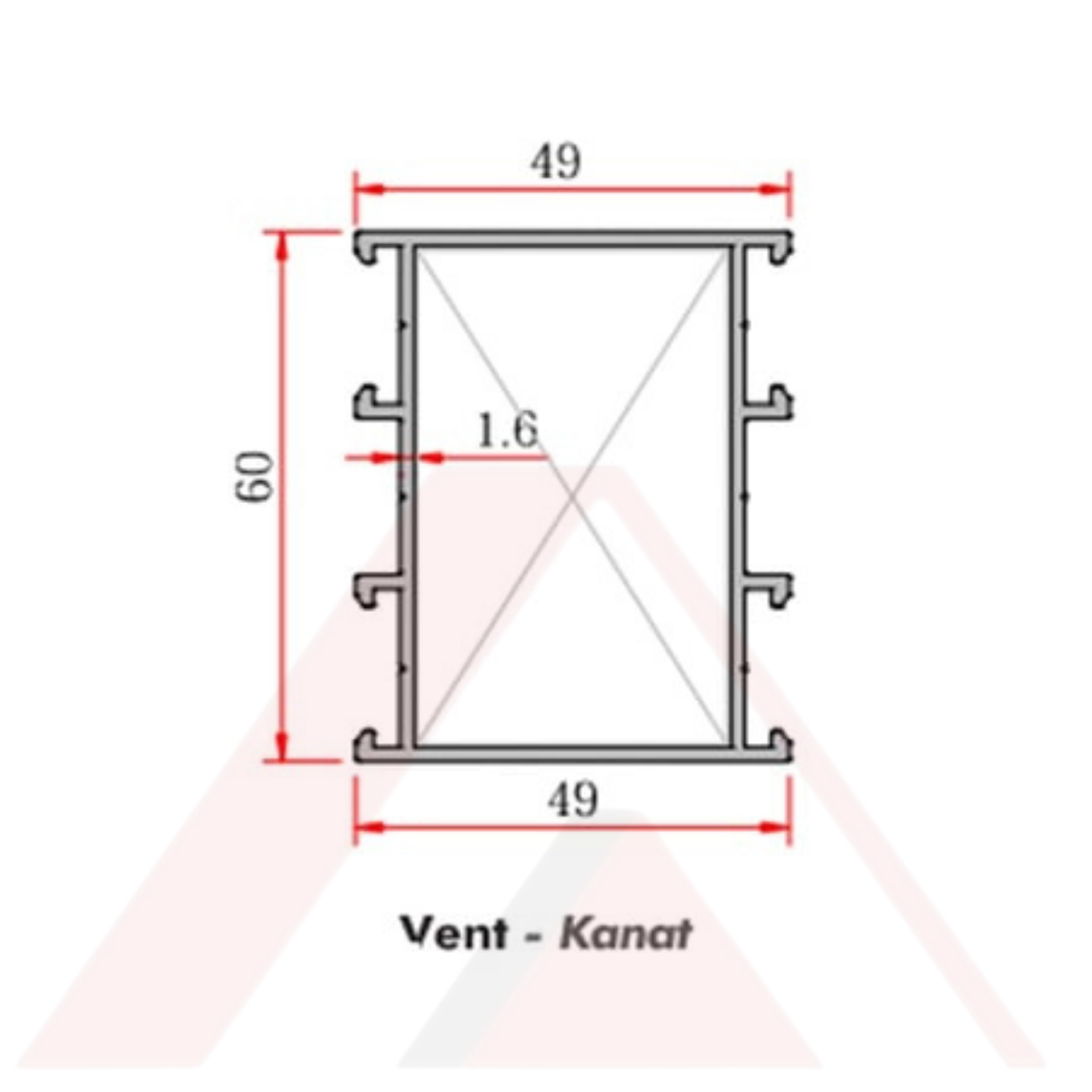 C60 ALUMİNYUM KASA PROFİLİ
