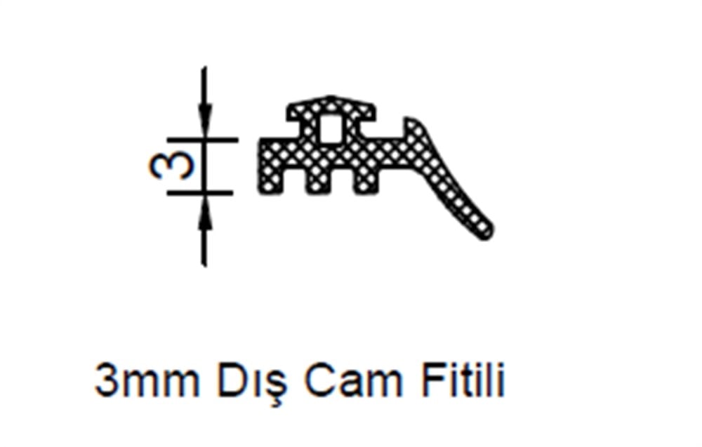 Dış Cam Fitili 3 mm