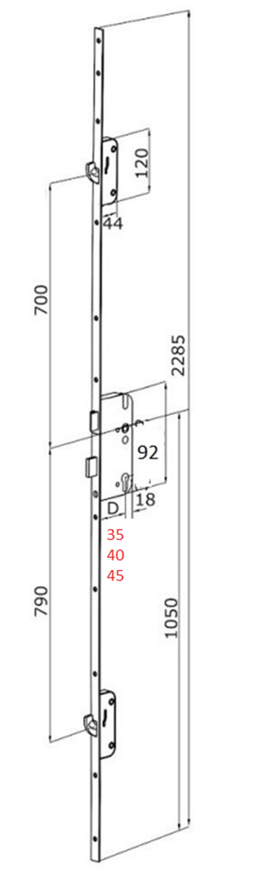 SECURY SH2 35/92 KİLİTLİ U LAMA  KANCALI KAPI İSPANYOLETİ