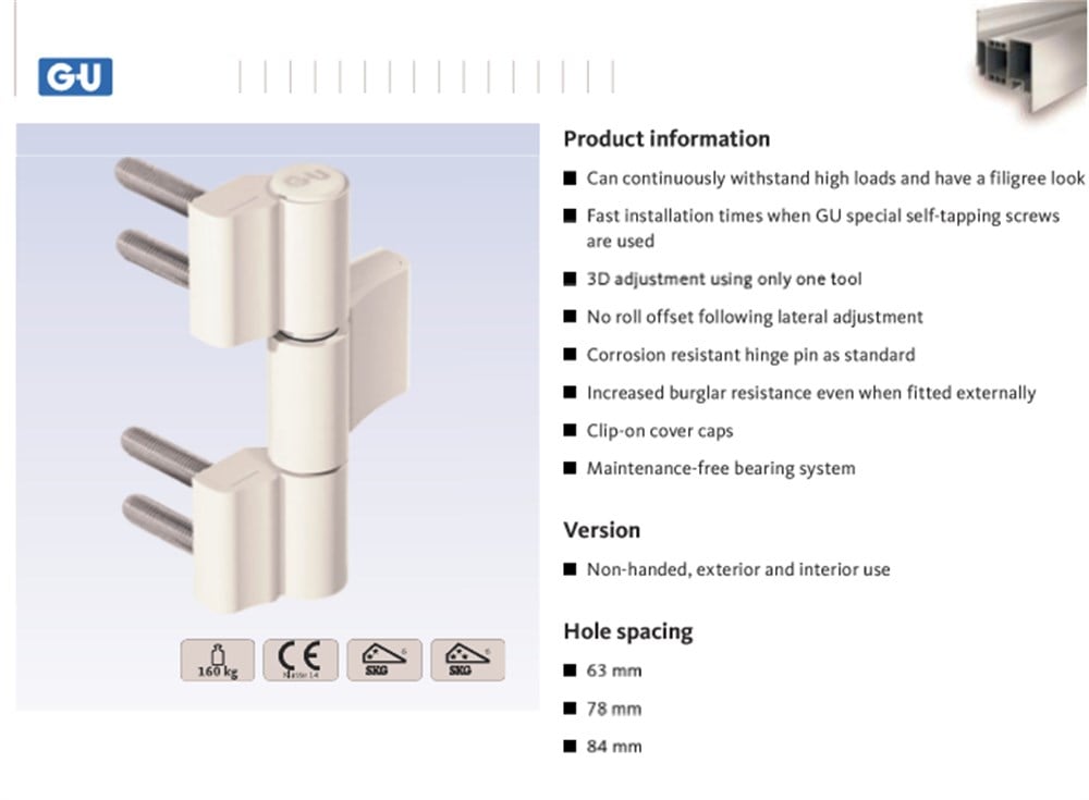 KAPI MENTEŞELERİ 160 KG KADAR 