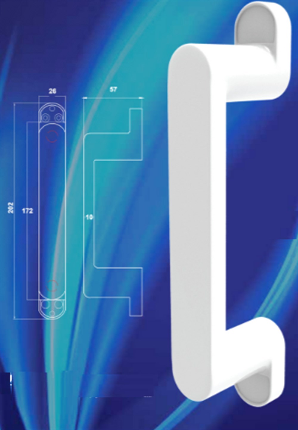 SÜRME ÇEKME D KOL METAL TAKVİYELİ PLASTİK