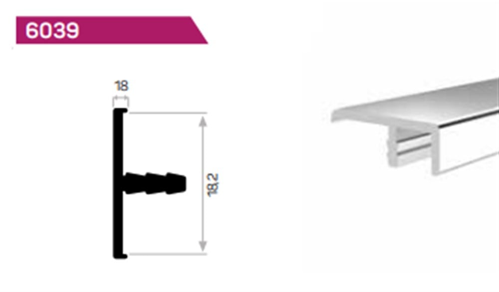 SUNTA T ALUMİNYUM PROFİL 18,2 mm