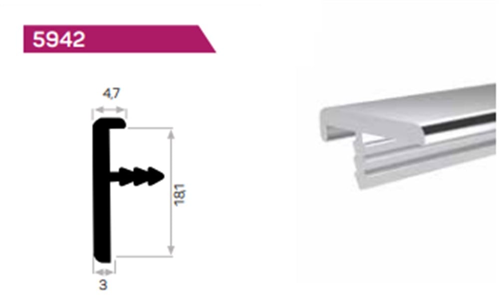 SUNTA T ALUMİNYUM PROFİL 18,1 mm