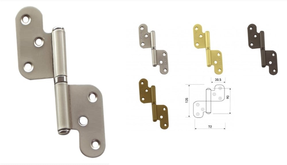 YÖNSÜZ ÇELİK BOYALI POMEL MENTEŞE 