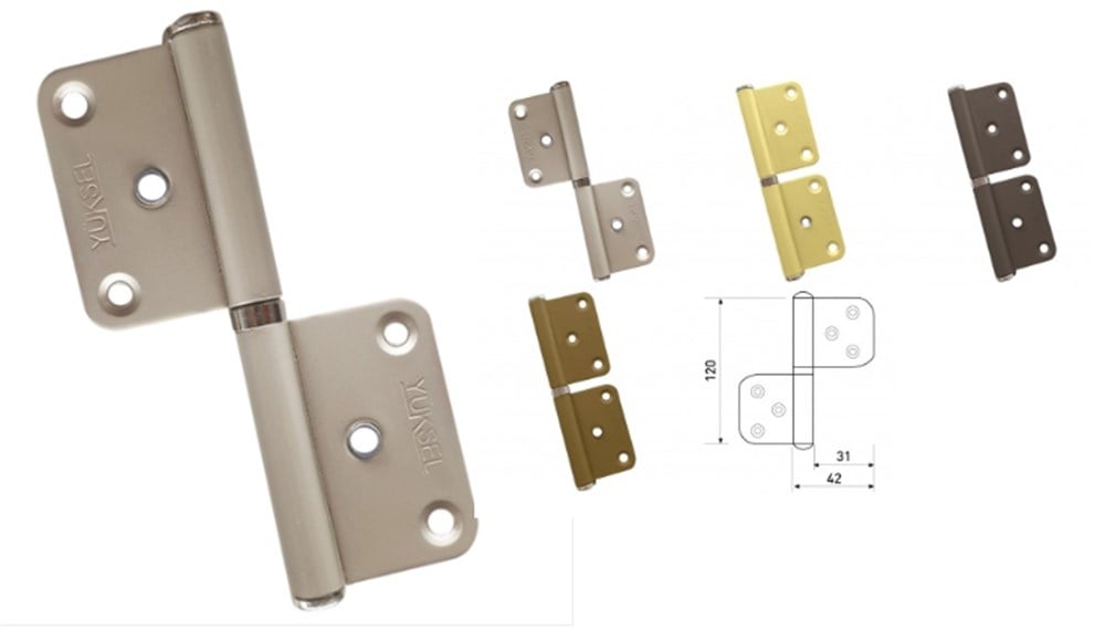 CERMAN YÖNSÜZ ÇELİK BOYALI MENTEŞE