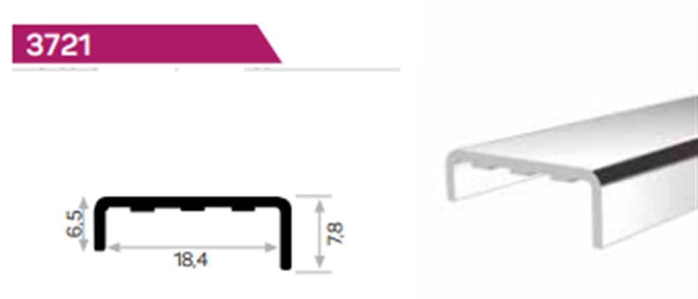 SUNTA U ALUMİNYUM PROFİL 18,4 mm