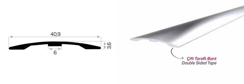 PARKE BİRLEŞİM PROFİLİ OVAL DÜZ