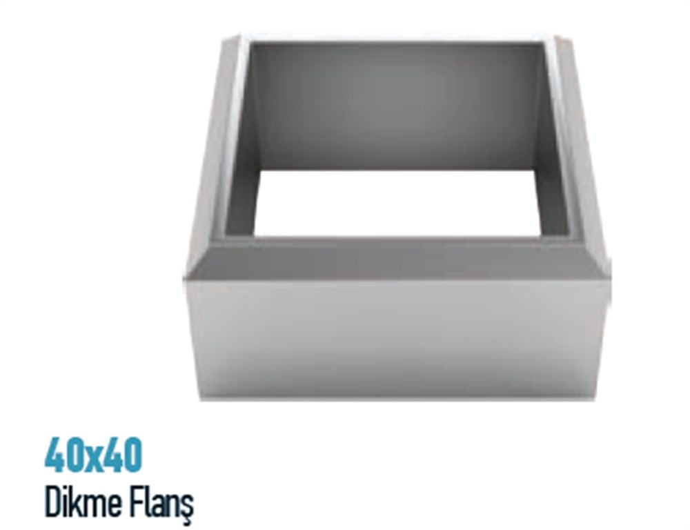 40X40 DİKME FLANŞI KARE KORKULUK İÇİN