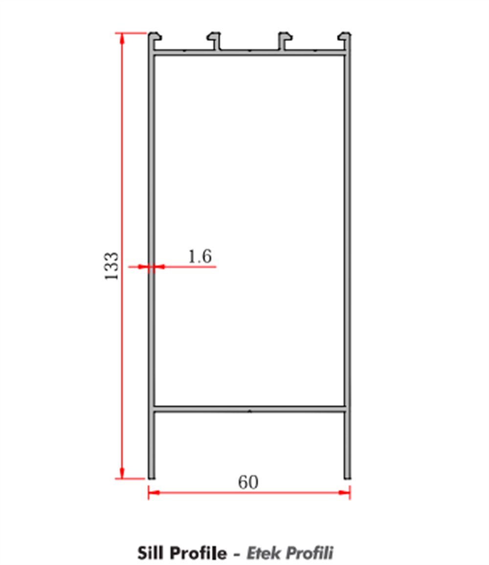 C60 ALUMİNYUM ETEK PROFİLİ