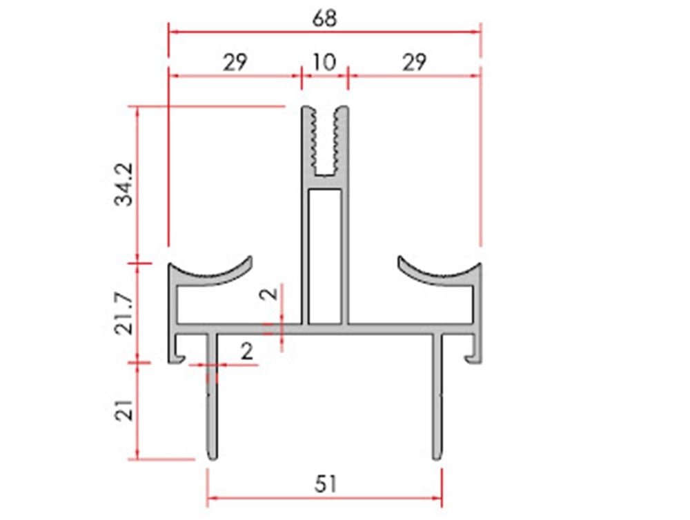 AF68 SKY IŞIKLIK SİSTEMİ MAHYA ALUMİNYUM PROFİL