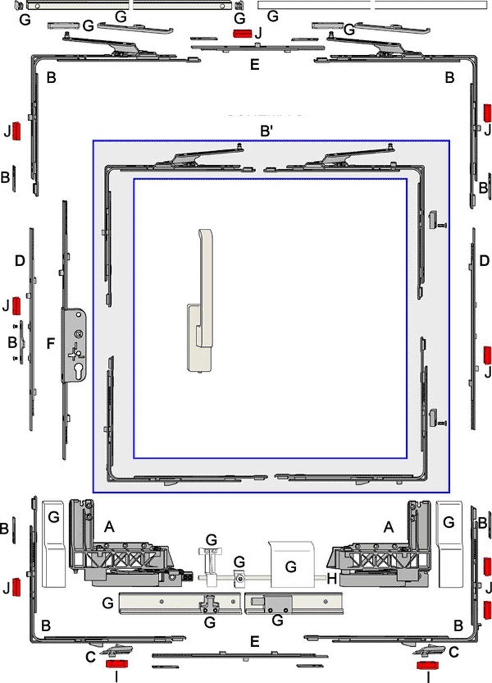 Tam Otomatik Sürme Pvc Doğrama Aksesuarları Ağır Seri 