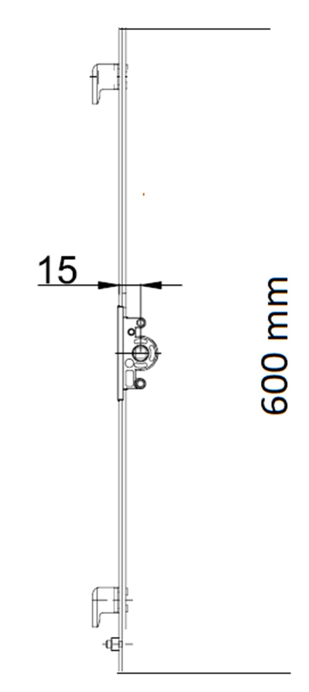 SÜRME KANCALI İSPANYOLET 600 mm