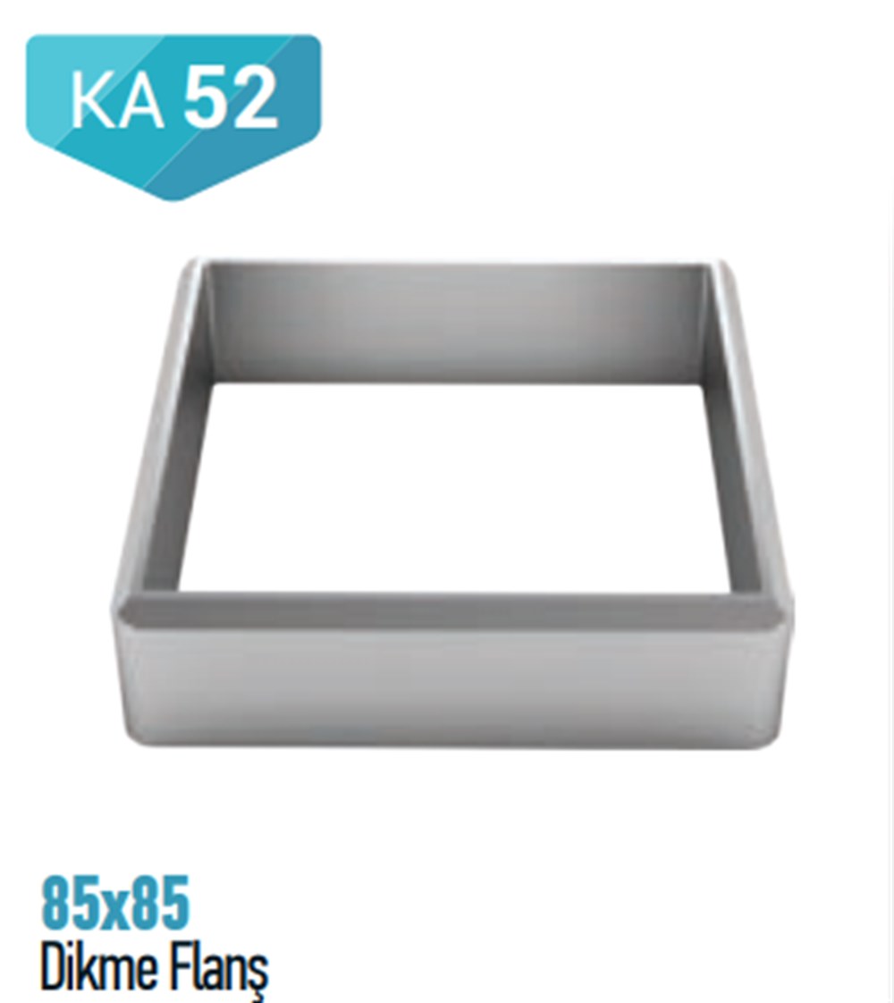 85X85 KUTU FLANŞI KARE KÜPEŞTE İÇİN
