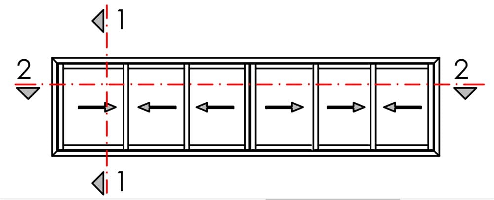 ALUMİNYUM YALITIMSIZ 3+3 KANAT HAREKETLİ SÜRME