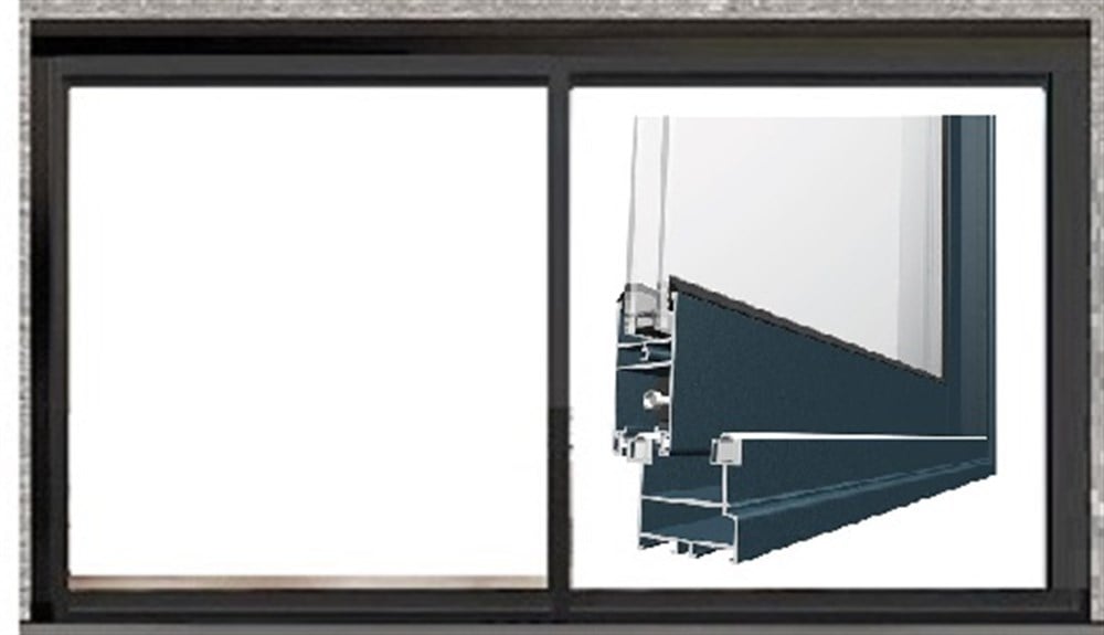 ALUMİNYUM YALITIMSIZ SÜRME İKİ KANAT HAREKETLİ