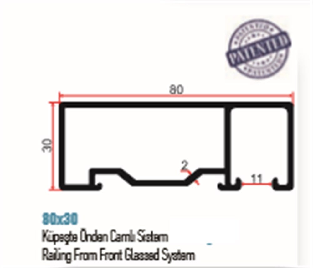 KARE 80X30 ÖNDEN CAM YATAKLI