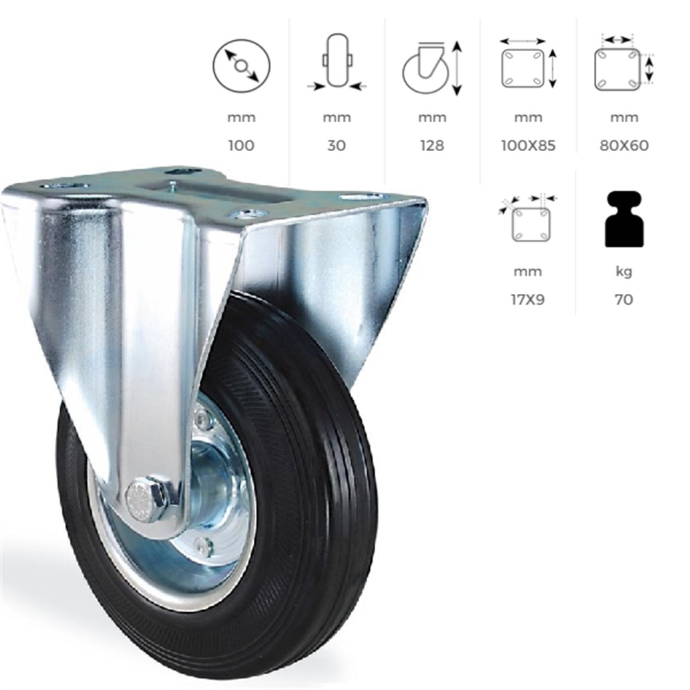 ORTA YÜK TAŞIMA TEKERİ 100 mm 3307SLP100
