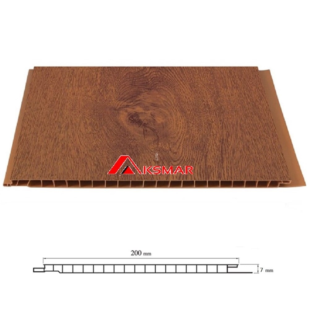 PLASTİK ASMA TAVAN LAMBİRİ - CEVİZ DESENLİ 