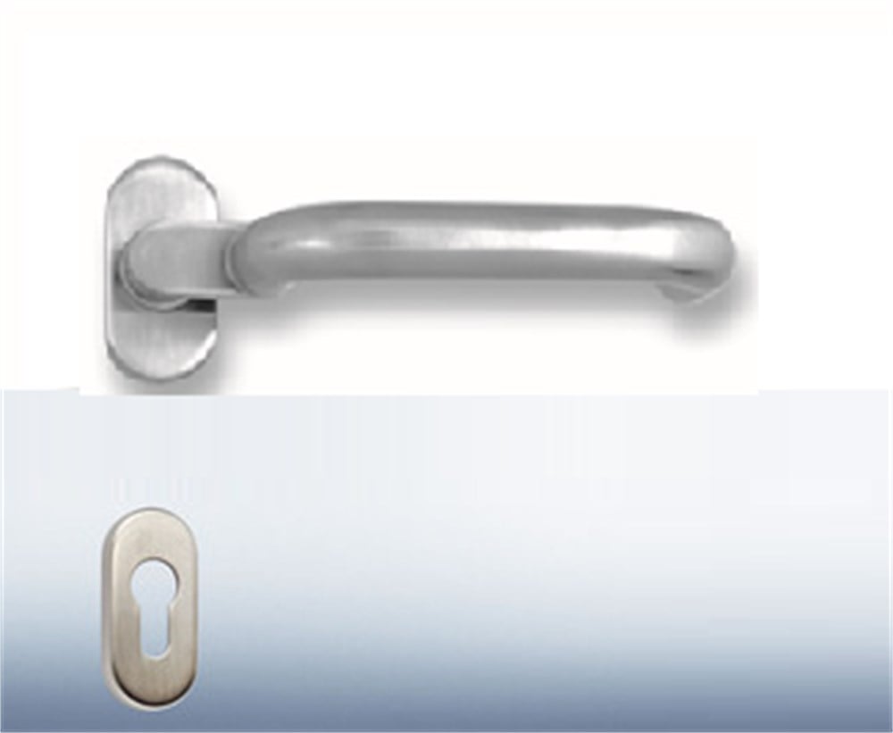 RONDO EĞİK PASLANMAZ KAPI KOLU ROZETLİ