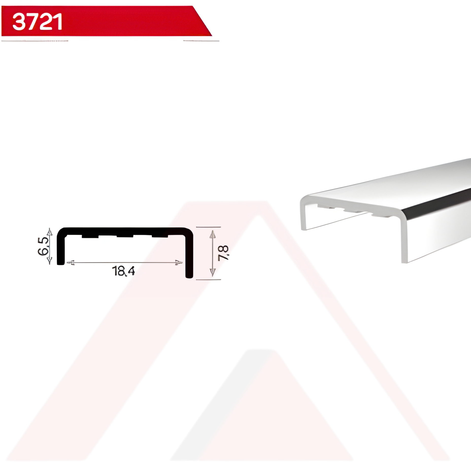 SUNTA U ALUMİNYUM PROFİL 18,4 mm