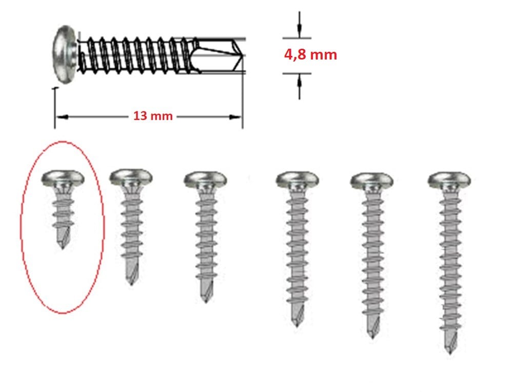 VİDA 4,8 YSB MATKAP UÇLU VİDA 