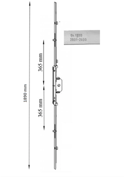 ROTO PATİO Z TAM OTOMATİK ÖN İSPANYOLET Gr1890 2001-2400M -2001-2400K