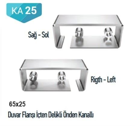 60X25 ÖNDEN KANALLI İÇTEN DELİKLİ DUVAR FLANŞI