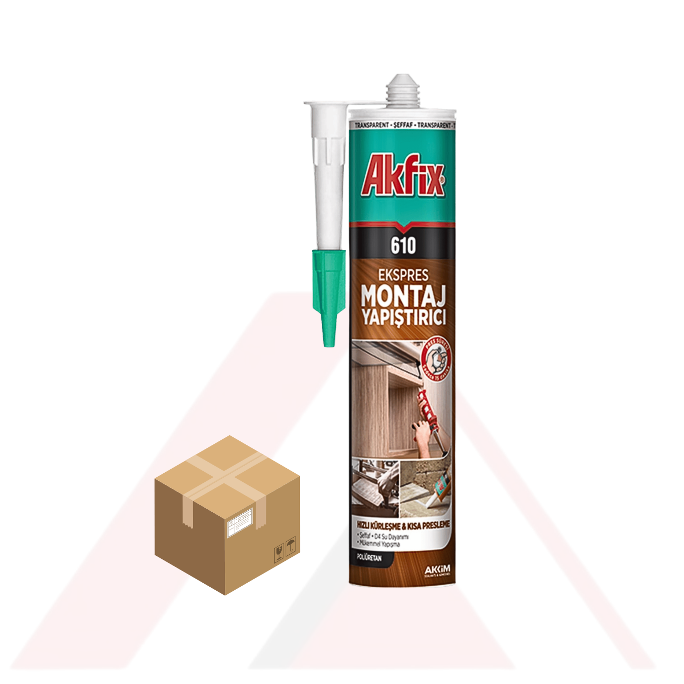 AKFİX EKSPRES MONTAJ YAPIŞTIRICI SIVI ÇİVİ 310 ML (12 Lİ KOLİ) 