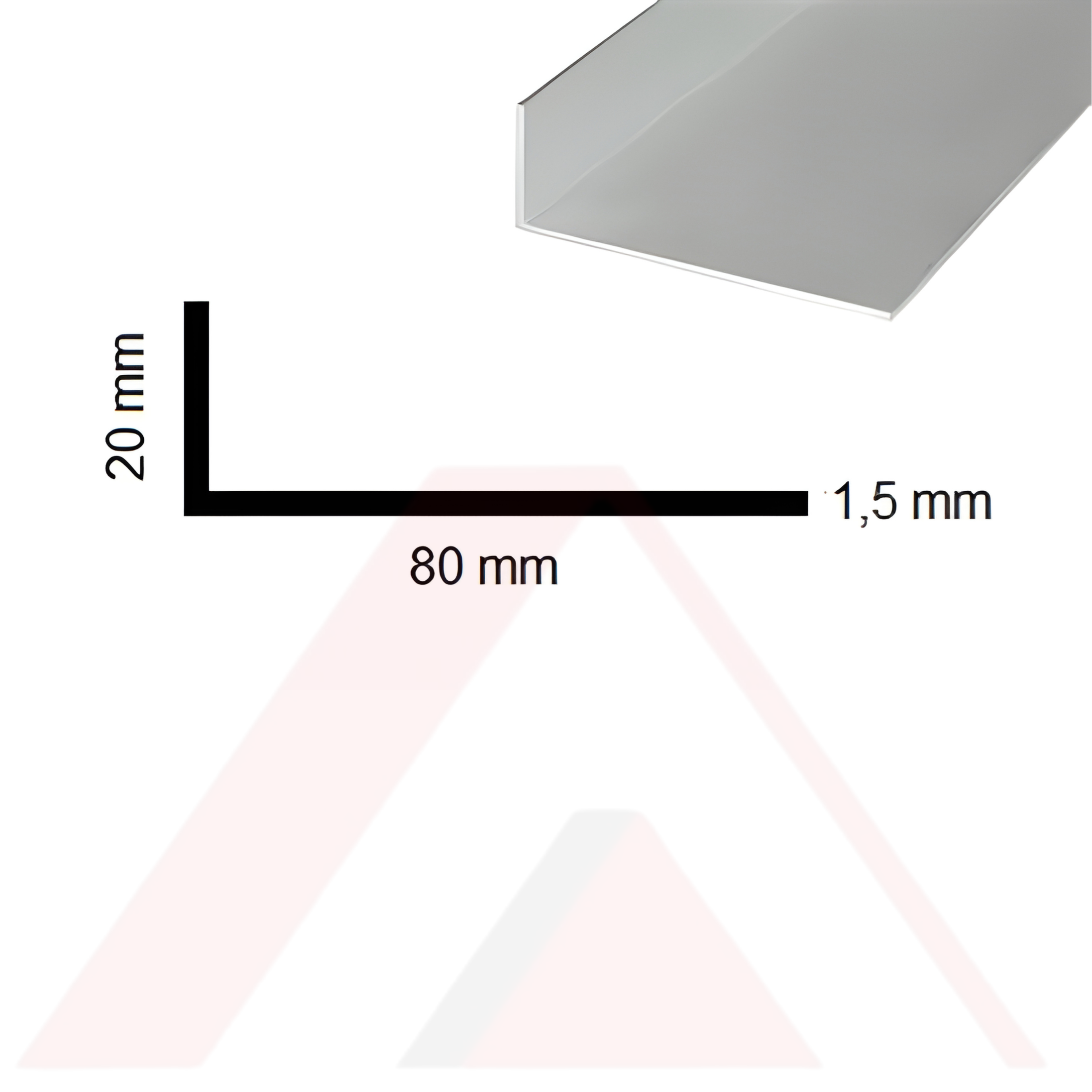Aluminyum Köşebent 20x80 mm