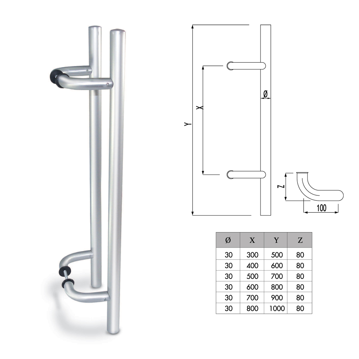 ALUMİNYUM KÖŞELİ H KOL