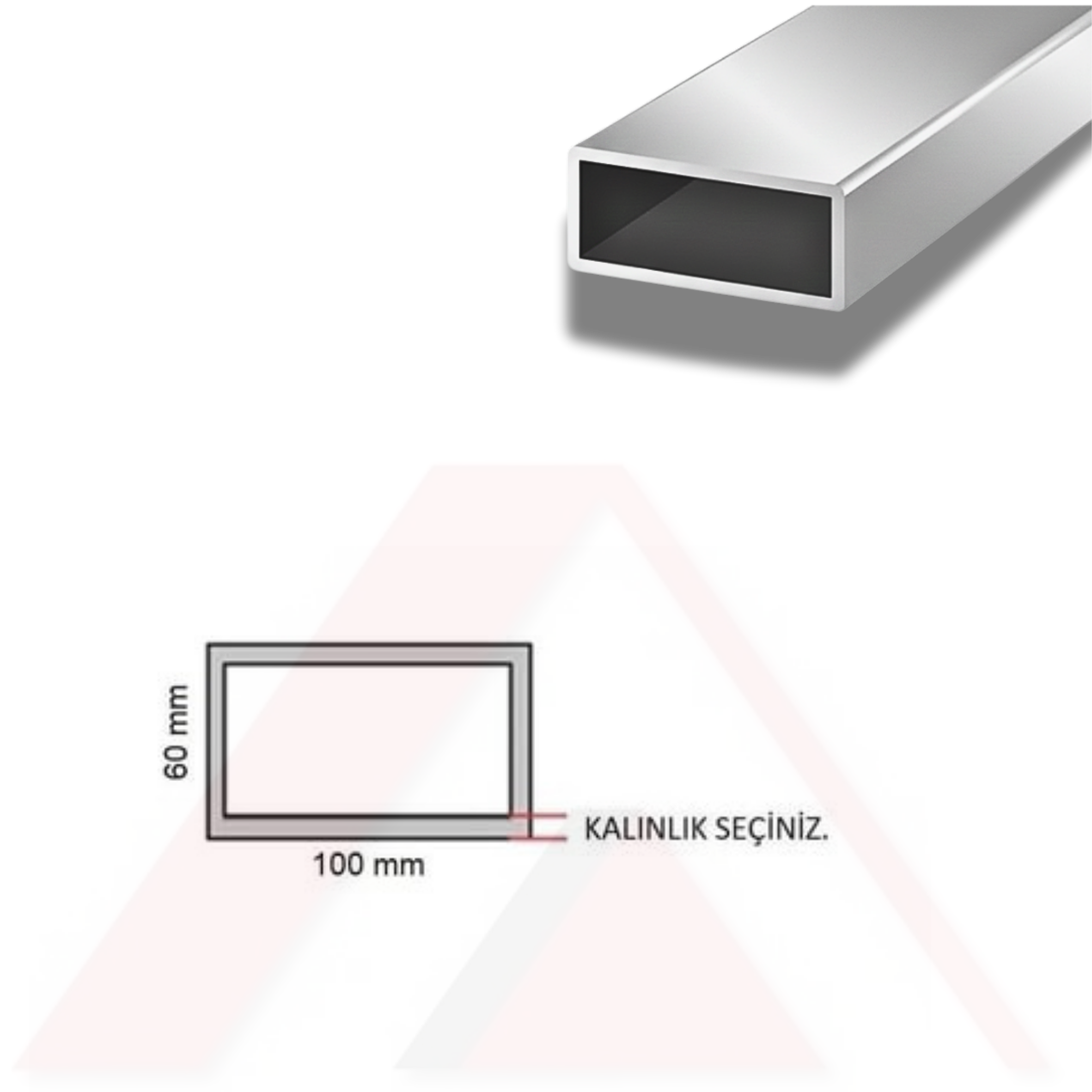 Aluminyum Kutu Profil 100x60