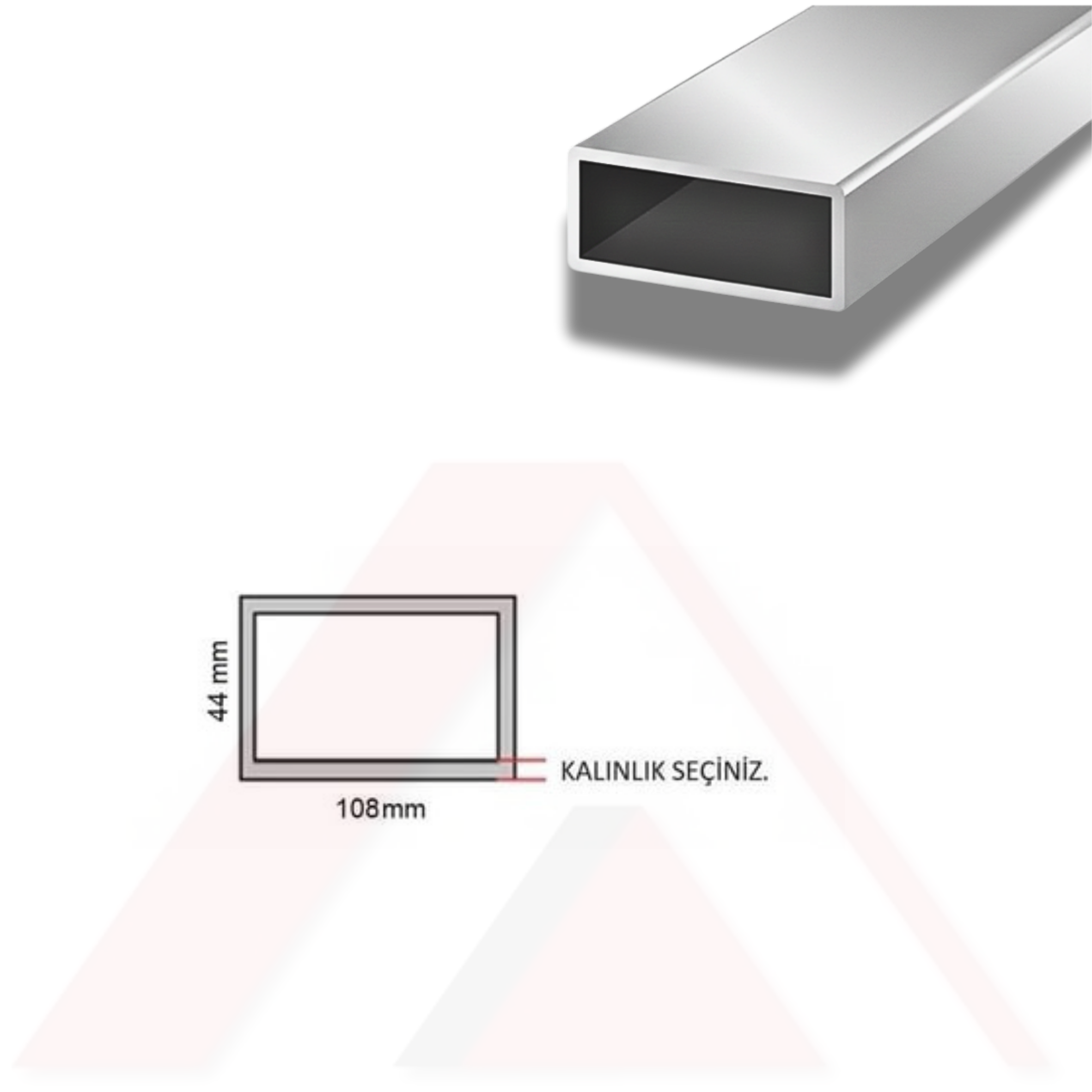 Aluminyum Kutu Profil 108x44