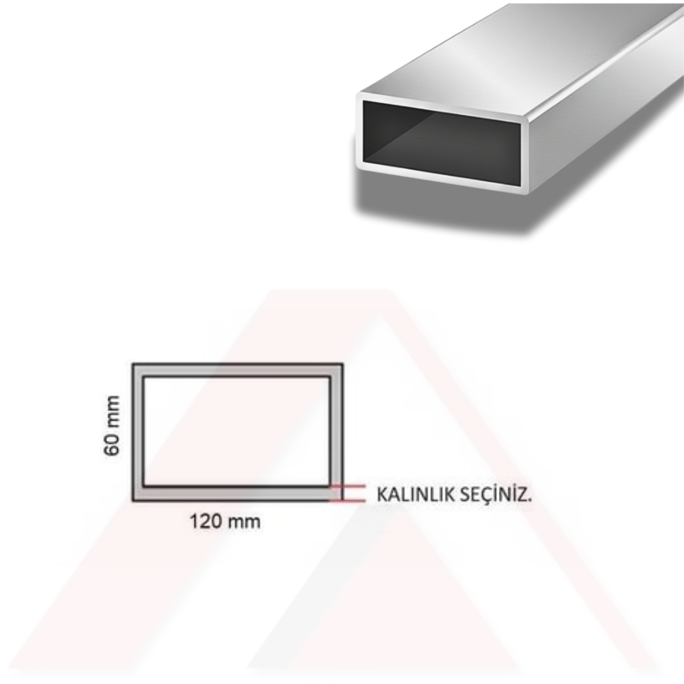 Aluminyum Kutu Profil 120x60