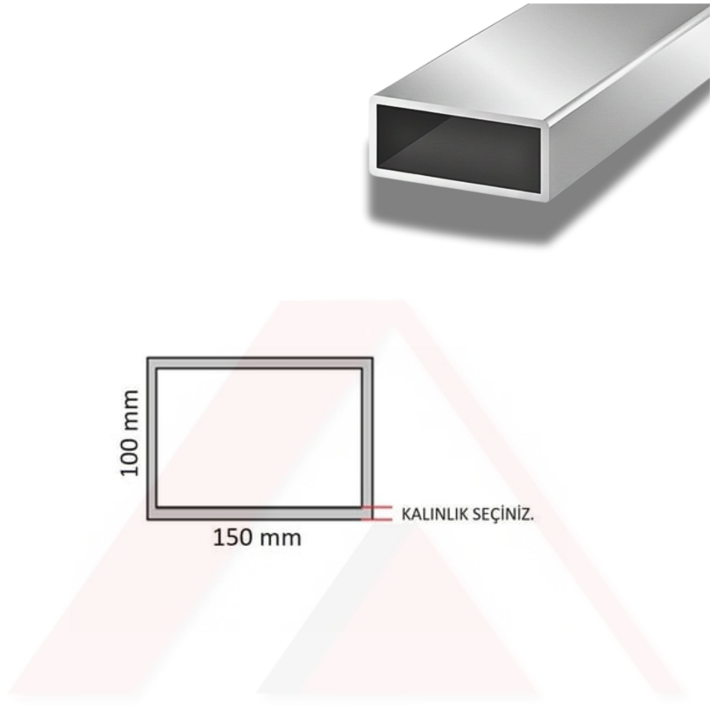Aluminyum Kutu Profil 150x100