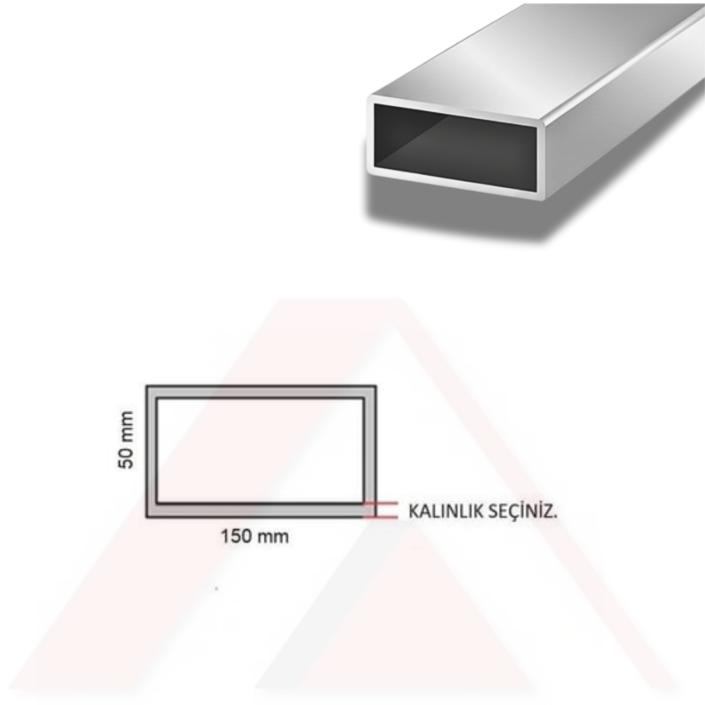 Aluminyum Kutu Profil 150x50