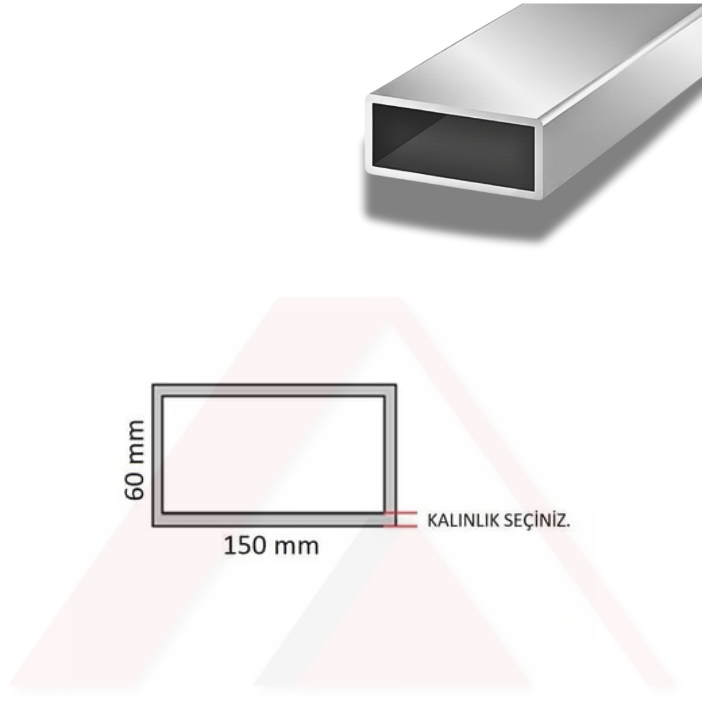 Aluminyum Kutu Profil 150x60