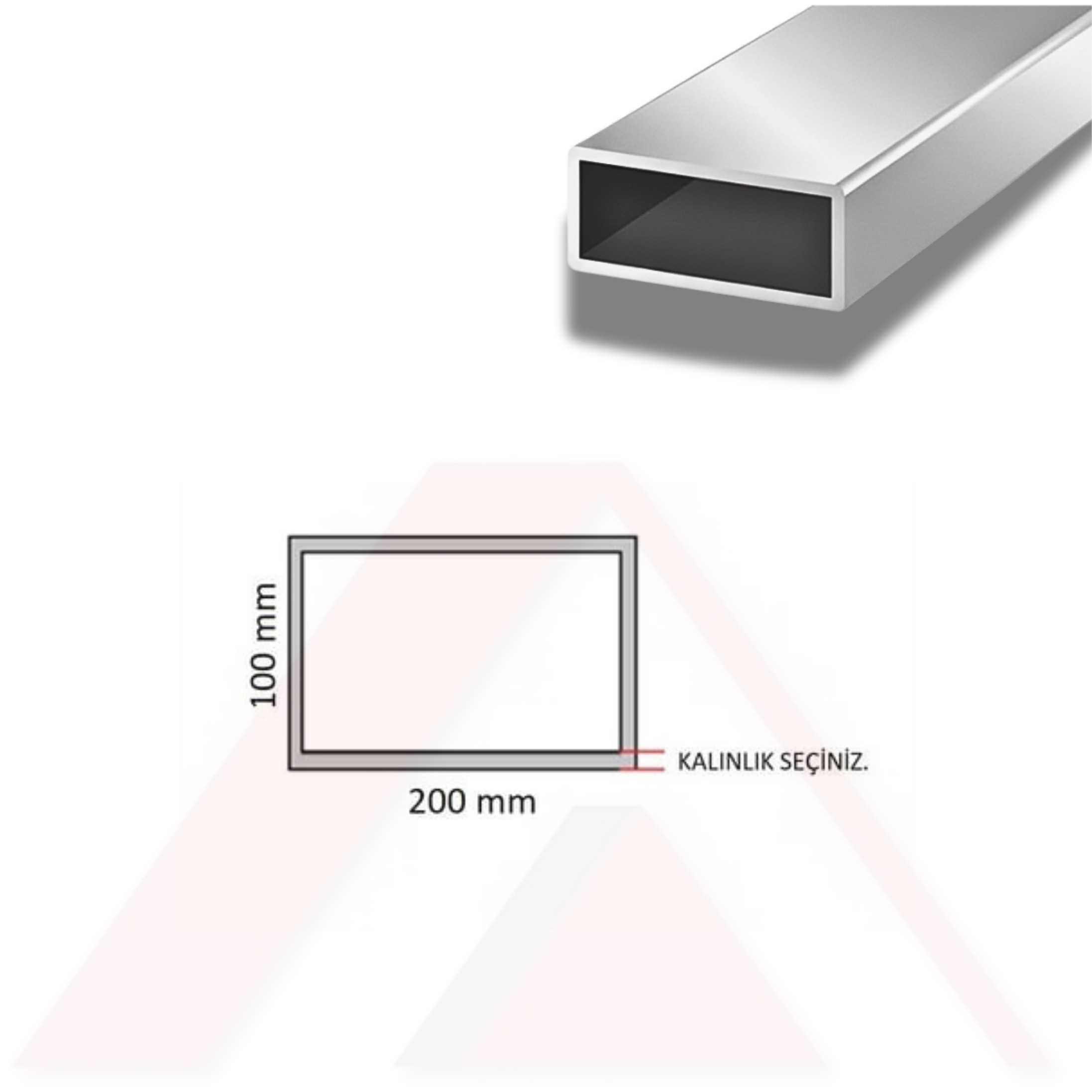 Aluminyum Kutu Profil 200x100