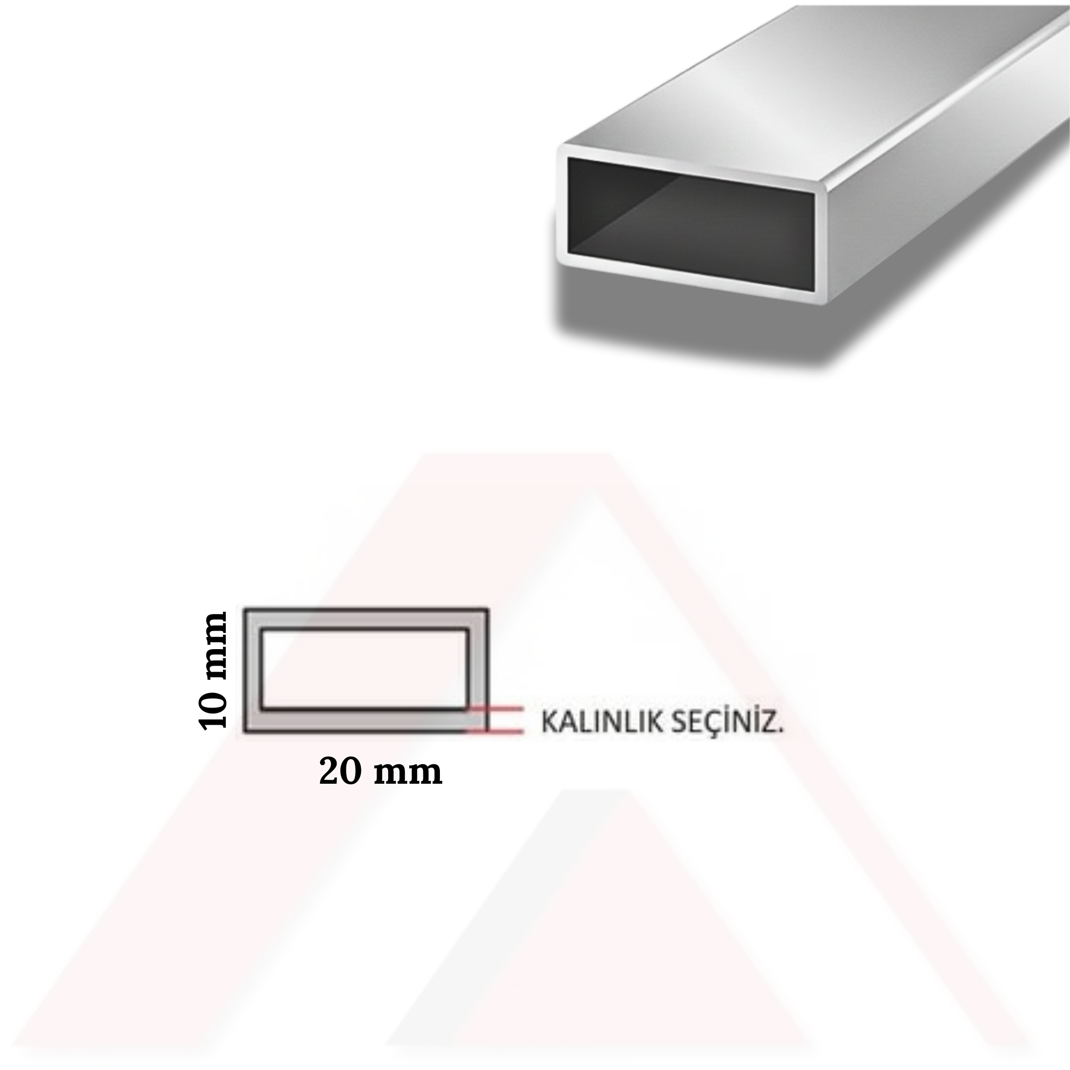 Aluminyum Kutu Profil 20x10