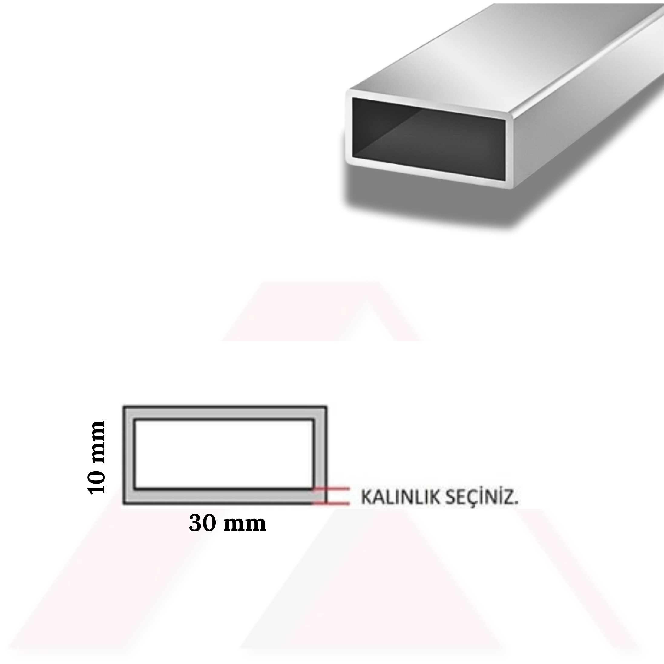 Aluminyum Kutu Profil 30x10